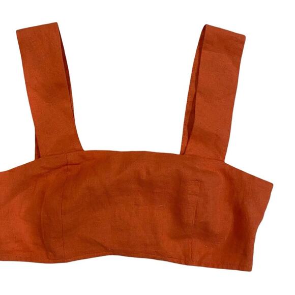 Future Collective Jenny K Lopez Orange Square Crop Top Size SMALL - Picture 3 of 8